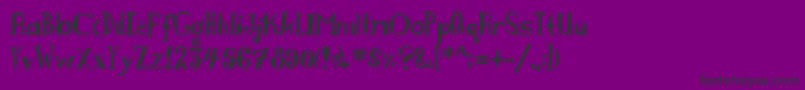 Naughties Font – Black Fonts on Purple Background