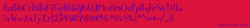 More about Naughties Font Naughties Font – Purple Fonts on Red Background