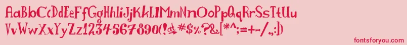 More about Naughties Font Naughties Font – Red Fonts on Pink Background