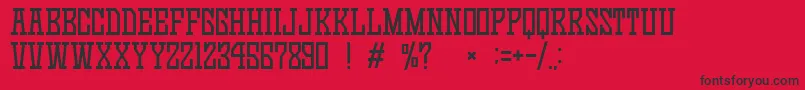 GomariceGameContinue03 Font – Black Fonts on Red Background