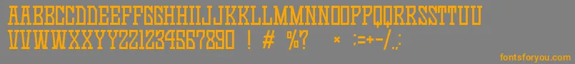 GomariceGameContinue03 Font – Orange Fonts on Gray Background