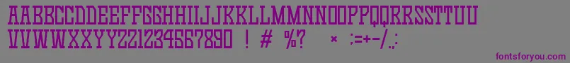 GomariceGameContinue03 Font – Purple Fonts on Gray Background