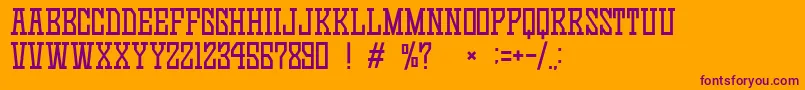 GomariceGameContinue03 Font – Purple Fonts on Orange Background