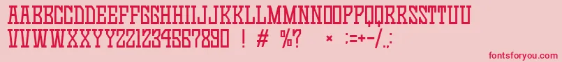 GomariceGameContinue03 Font – Red Fonts on Pink Background