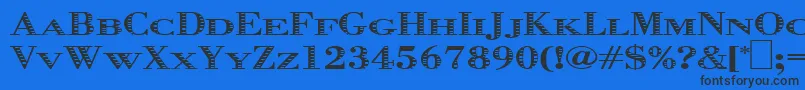 Graphis Font – Black Fonts on Blue Background