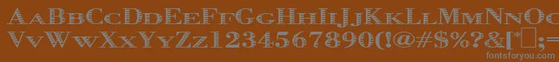 フォントGraphis – 茶色の背景に灰色の文字