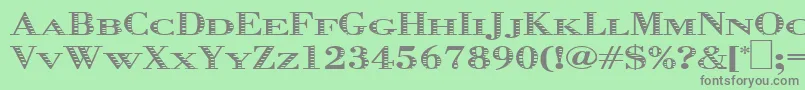 フォントGraphis – 緑の背景に灰色の文字