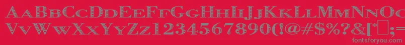 Graphis Font – Gray Fonts on Red Background