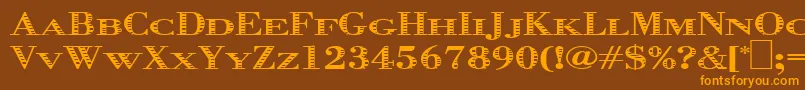 Шрифт Graphis – оранжевые шрифты на коричневом фоне