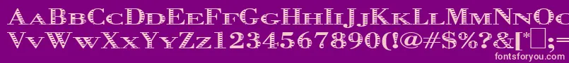 Graphis Font – Pink Fonts on Purple Background