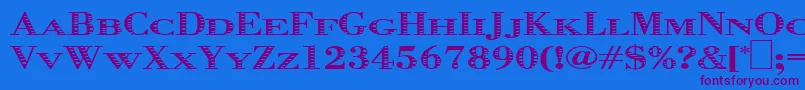 Graphis Font – Purple Fonts on Blue Background