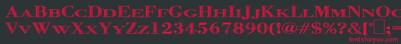 Graphis Font – Red Fonts on Black Background