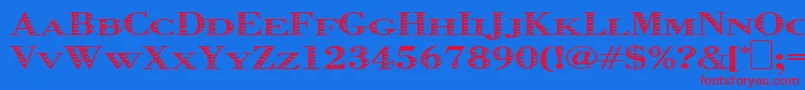 Graphis Font – Red Fonts on Blue Background