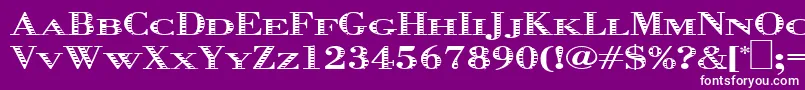 フォントGraphis – 紫の背景に白い文字