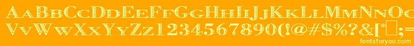 Graphis Font – Yellow Fonts on Orange Background