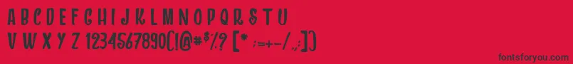 DragonsAndChickens Font – Black Fonts on Red Background