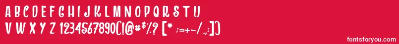 DragonsAndChickens Font – White Fonts on Red Background