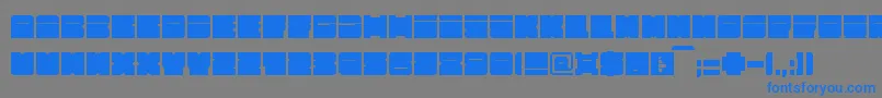 Alpha63 Font – Blue Fonts on Gray Background