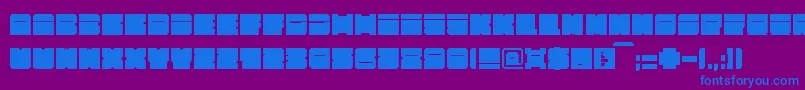 Alpha63 Font – Blue Fonts on Purple Background