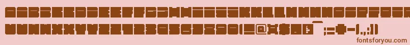 Czcionka Alpha63 – brązowe czcionki na różowym tle