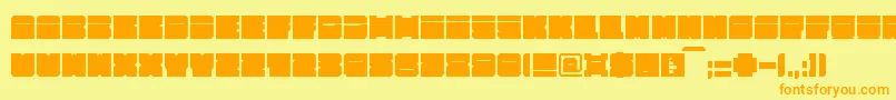 fuente Alpha63 – Fuentes Naranjas Sobre Fondo Amarillo