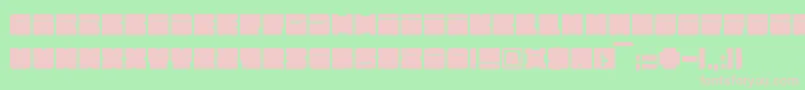 フォントAlpha63 – 緑の背景にピンクのフォント