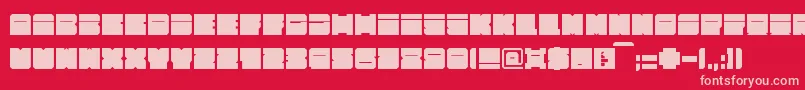 Alpha63 Font – Pink Fonts on Red Background