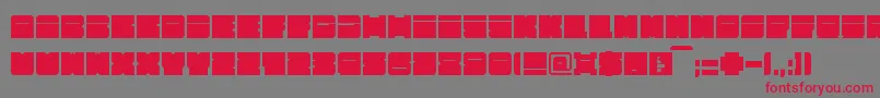 Police Alpha63 – polices rouges sur fond gris