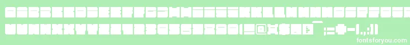 Alpha63 Font – White Fonts on Green Background