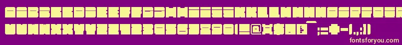 Alpha63 Font – Yellow Fonts on Purple Background