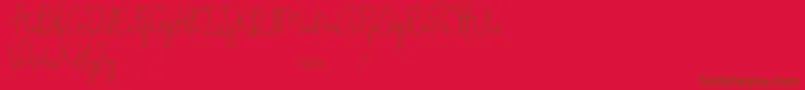 Southampton Font – Brown Fonts on Red Background