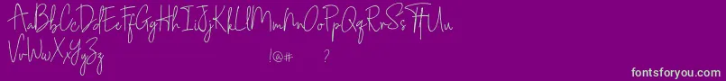 Southampton Font – Green Fonts on Purple Background