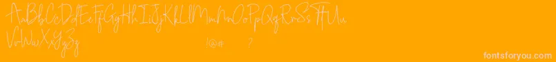Southampton-Schriftart – Rosa Schriften auf orangefarbenem Hintergrund