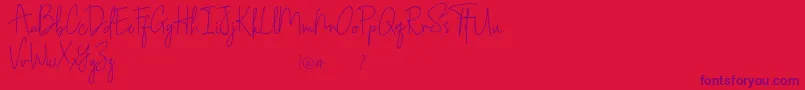 Southampton Font – Purple Fonts on Red Background