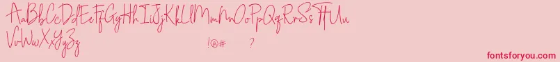 Southampton Font – Red Fonts on Pink Background