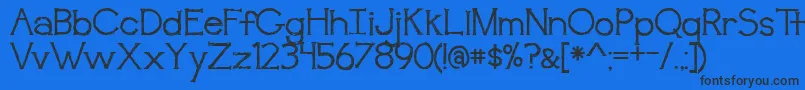 BmdAwakening Font – Black Fonts on Blue Background