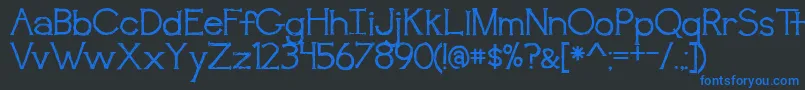 BmdAwakening Font – Blue Fonts on Black Background