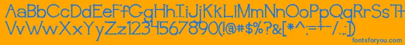 BmdAwakening Font – Blue Fonts on Orange Background