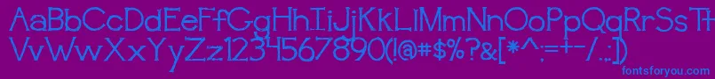 BmdAwakening Font – Blue Fonts on Purple Background
