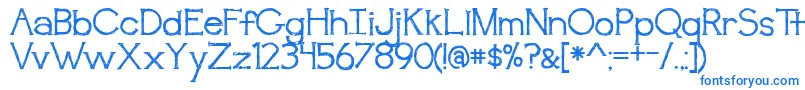 BmdAwakening Font – Blue Fonts on White Background