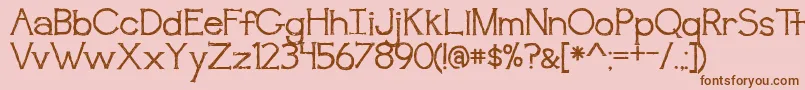 BmdAwakening Font – Brown Fonts on Pink Background