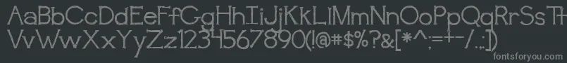 BmdAwakening Font – Gray Fonts on Black Background