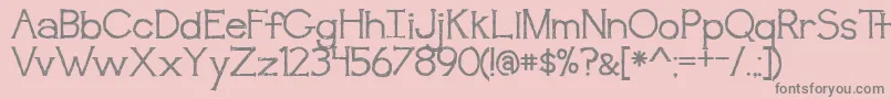 BmdAwakening Font – Gray Fonts on Pink Background
