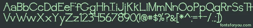 BmdAwakening Font – Green Fonts on Black Background
