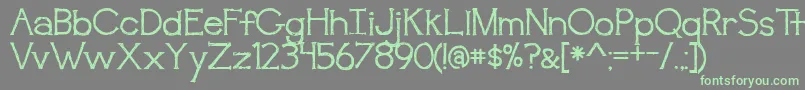 BmdAwakening Font – Green Fonts on Gray Background