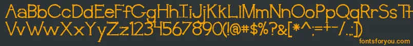 BmdAwakening Font – Orange Fonts on Black Background