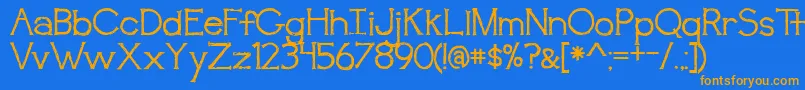 BmdAwakening Font – Orange Fonts on Blue Background