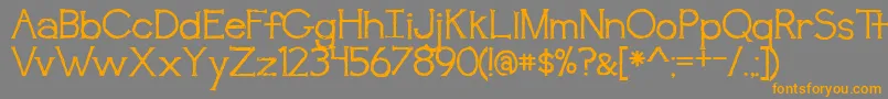 BmdAwakening Font – Orange Fonts on Gray Background
