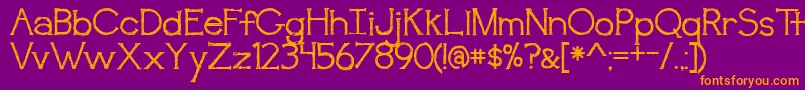 BmdAwakening Font – Orange Fonts on Purple Background