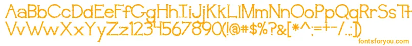 BmdAwakening Font – Orange Fonts on White Background